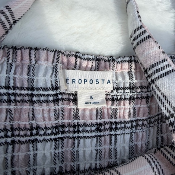 Aeropostale Plaid Mini Dress Size S Fitted Sleeveless Side Slit - Picture 12 of 12